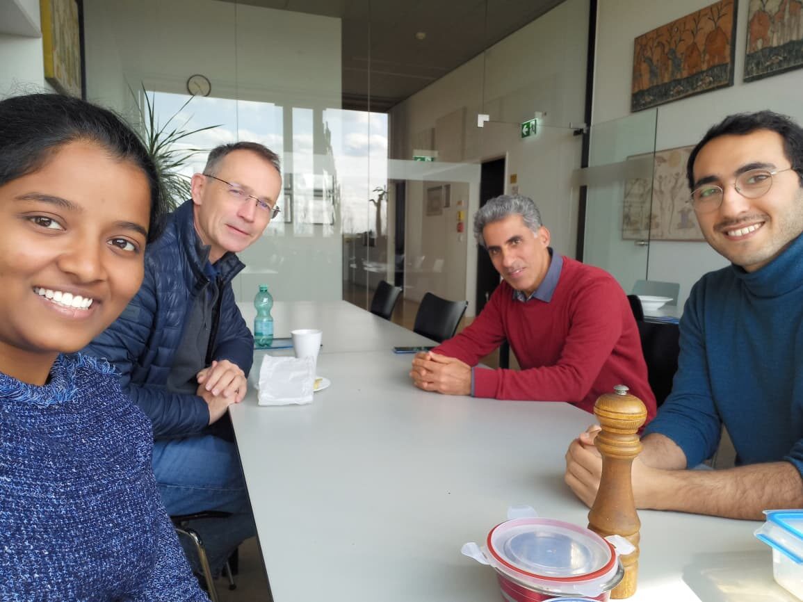 With colleagues